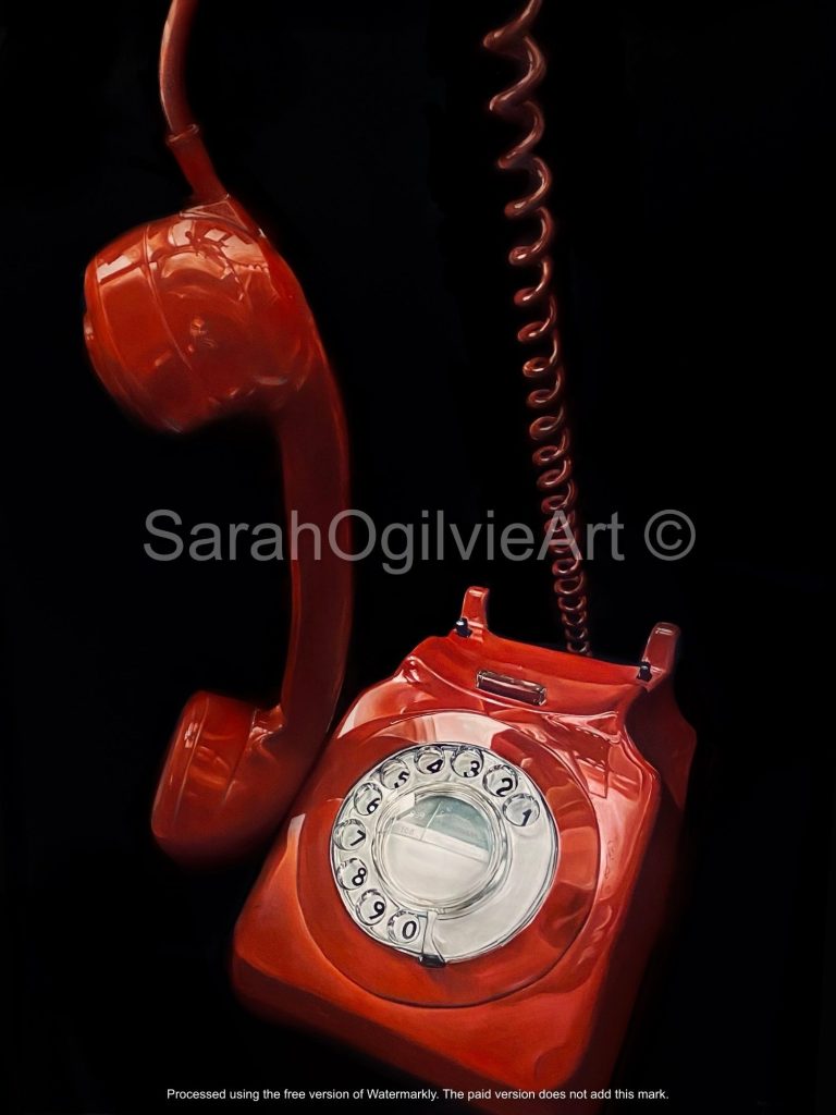 Hanging on the telephone' oil on panel, 135x105cm - SOLD