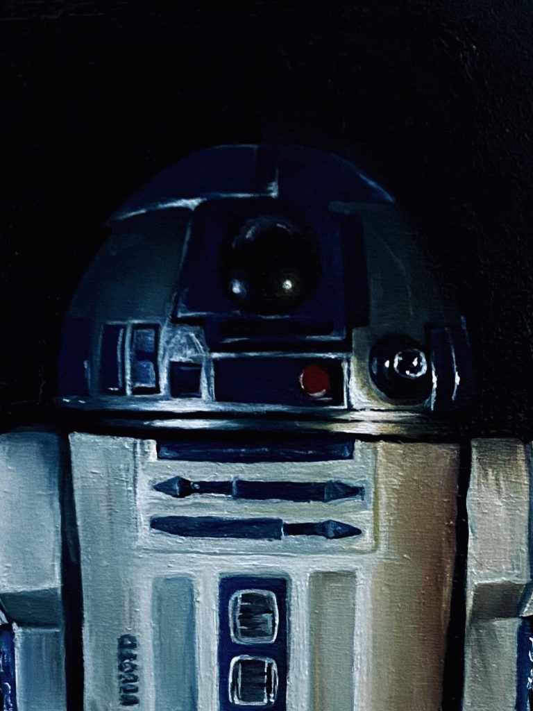 R2D2' oil on panel, 8x10 inches- SOLD